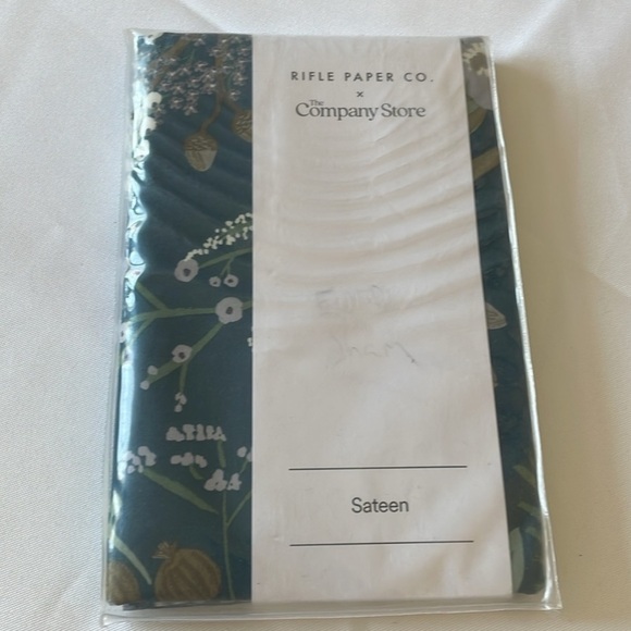 2 / The Company Store x Rifle Paper Co Juniper Forest Sateen Euro Sham Dark Teal - Picture 3 of 5